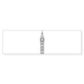 CafePress Big Ben at Midnight 10"x3" Rectangle Vinyl Bumper Sticker Car Decal