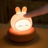 Rabbit Night Light Soft Light Rechargeable Cute Tap Control Nursery
