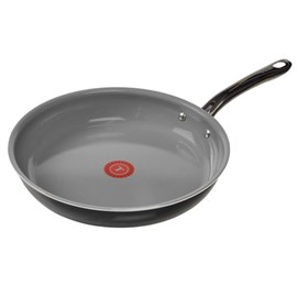 T-fal Preserve Ceramic, Ceramic Non Stick Fry Pan 12 Inch, Oven Broiler Safe 350F, Inoceram Glide Technology, Even Heat Base, Nonstick Cookware, Pots and Pans, Kitchen Frying Pan, Skillet, Black