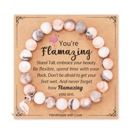 ASKRAIN Flamingo, Flamingo Gifts for Women, Pink Flamingo Bracelet Jewelry Gifts for Daughter Birthday Chrismas