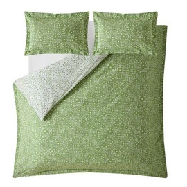 Orla Kiely Bedding - Criss Cross Stem Basil Green 100% Cotton Duvet Cover Set (Oxford Pillowcase Pair: 50cm x 75cm)