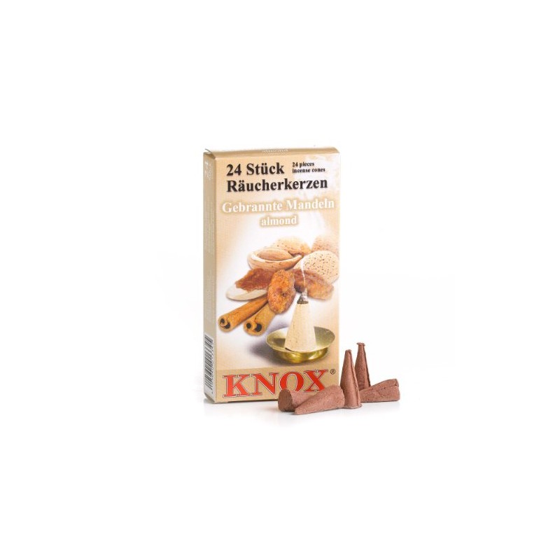 Knox Almond Scented Incense Cones Pack of 24