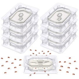 Qualirey 6 Set Bed Bug Detector & Trap, Bedbug Traps with Strong Glue, Bedbug Interceptors, Early Detection Glue Trap for Bed Legs, Indoor Pest Control Blocker for Home and Travel (Clear)