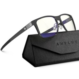 ANYLUV Blue-Light-Glasses Men Blue-Light-Blocking Glasses: Lightweight Blue Light Glasses for Men Carbon Fiber Frames Gift