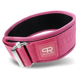 PR Personal Record Quick-Lock Hybrid Weightlifting Belt (Pink, X-Large)