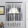 American Linen 3 Piece Embroidered Window Curtain Set, Valance and