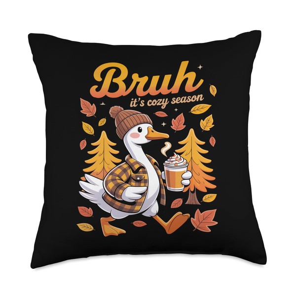 Goose Cozy Autumn Goose Fall Coffee Vibes Funny Fall Sarcasm