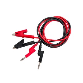 Xnrtop 2 pcs Multimeter Banana Plug to Alligator Clips Test Lead for Electrical Testing, 4 mm Stackable Plug Silicone Alligator Clip Test Probe Lead Wire Cable 1 M