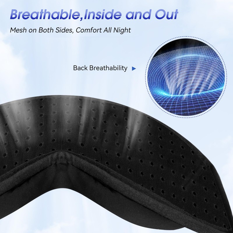 Sleep Mask, Eye Mask for Sleeping Side Day Sleepers, Sleep