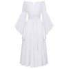 Scarlet Darkness Renaissance Costume Women Off Shoulder Bell Sleeve Tiered