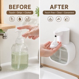 Automatic Foam Soap Dispenser, 500ml Touchless Rechargeable Pump