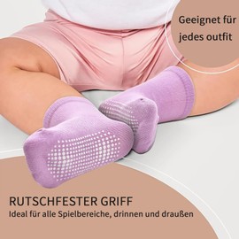 ARERWA Non-Slip Socks Children's 12 Pairs Stopper Socks Children's Non-Slip Socks Cotton Blend Crew Socks for 1-10 Years Toddler Girls, #2 Twelve Colors