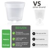 BEIUEN Seedling Pots 20 Sets,Clear Nursery Pots with Drainage,4 Inch