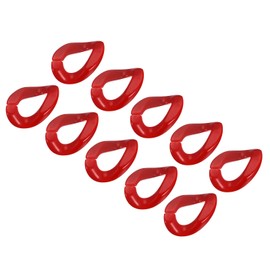 uxcell Acrylic Link Rings, 23mm Quick Linking C-Clips Hooks for Purse Bag Chain, DIY Craft Making, Red 48Pcs