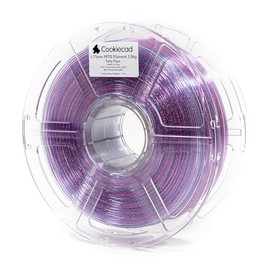 Cookiecad PETG Filament 1.75mm 1kg Glitter Rainbow 3D Printer Filament - Fairy Floss PETG
