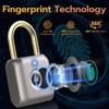 Pothunder Fingerprint Padlock, Smart Padlock, Locker Lock, Biometric Keyless Fingerprint