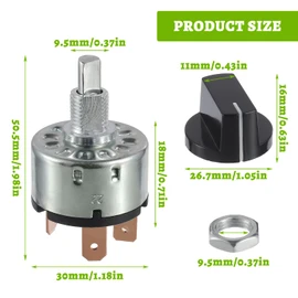 EPLZON 12A 250V/16A 125V Rotary Switch 4Position 3Speed Fan Heater Speed Selector Switch with Knob and terminals