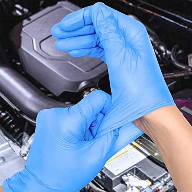 Simply Sanitize 100pk X-Large Nitrile/Vinyl Blend Disposable Gloves, Blue, VNG004