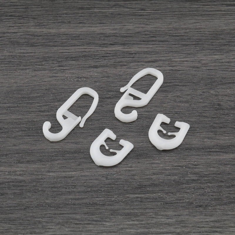 Create idea 50 Pairs White Plastic Curtain Sliders Compatible with
