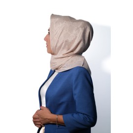 zühre Koza Silk Hijab Scarf for Women - Satin Scarf, Silk Head Scarf, Hair, Silk Scarf, Headscarf for Muslim 35 x 39 Inch (Light Beige)