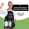 MUNIFICENCE Grandpas Diaper Duty Black Apron For New Grandpa to
