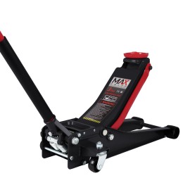 Maxority 3-Ton Low Profile Hydraulic Steel Floor Jack with Dual Pistons Pump, Red