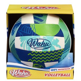 WAHU Volleyball Green - 100% Waterproof Soft Neoprene Material for Play in and Out of The Water - Regulation Size 5