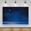 Renaiss 7x5ft Starry Night Backdrop Sky Moon Snowfall Photography Backdrops