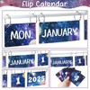 Gilprop Flip Calendar Bulletin Board Set with Holder Adjustable Calendar