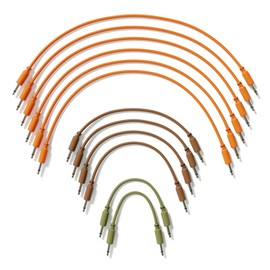 ExcelValley - 12-Pack - Mono Modular Patch Cables TS 3.5mm 1/8 inch Eurorack Synthesizer [12C-Pack]