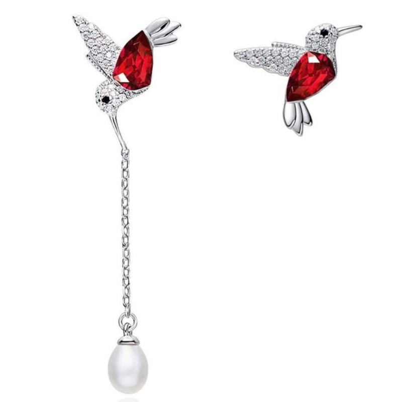 Mayfer | Aretes de plata .925 con diseño de colibrí