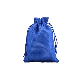 SANSAM 20pcs Royal Blue Drawstring Burlap Gift Bags, 6.0x8.0 Inch Lining Burlap Favor Sacks For Herb, Spices, Medium Size Jute Treat Bags for Christmas, Wedding, Party,Household Storage