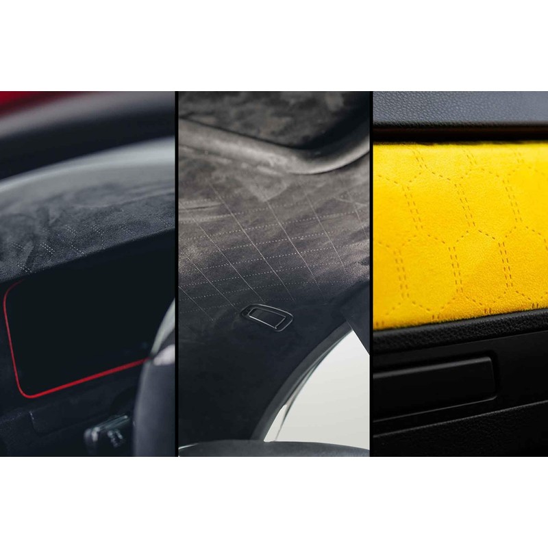 indivitara® Design Self-Adhesive Microfiber Suede Wrap – Stretchable Car Interior