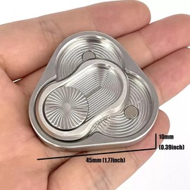 Metal Fidget Slider, Triangle Magnetic Fidget Slider, EDC Metal Fidget Slider Toys, Fidget Toys Adults, Autism Sensory Toy for Adults (Silver)