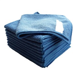 OBA Microfiber Cleaning Cloth, All-Purpose Cleaning Towels - Pack of 12 (12" x 12", Blue)