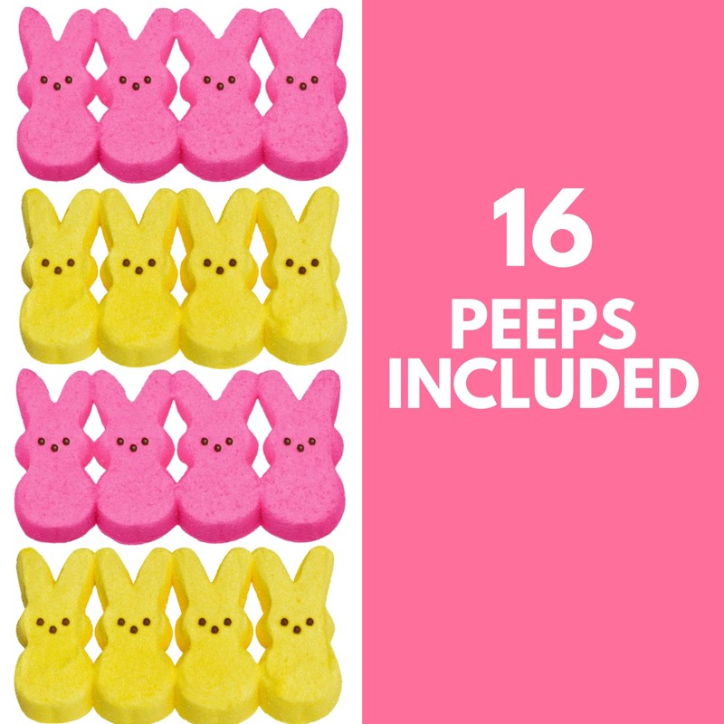 Marshmallow Peeps Pink and Yellow Easter Bunnies 8 ct (Pack