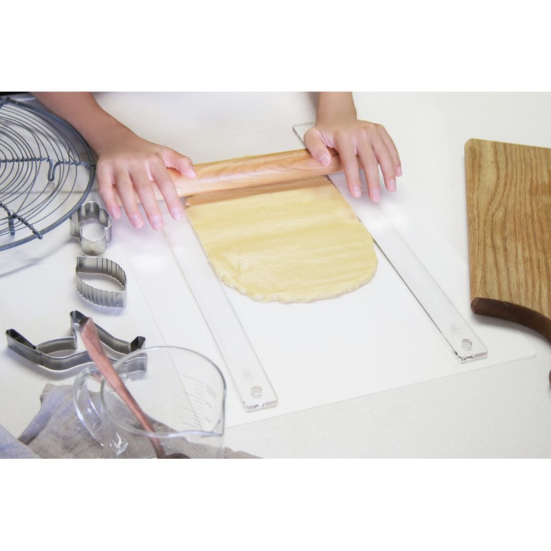[Acrylic Ruler] Rolling Pin Guide Sticks, 2-piece Set, 0.2 inch