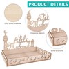 Ramadan Plate Eid Mubarak Decorative Tray with Moon Star Castle