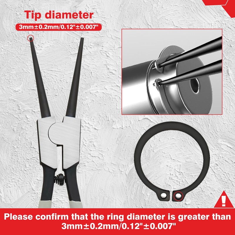 LEONTOOL 13-Inch Snap Ring Plier Heavy Duty External Circlip Pliers
