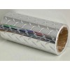 Roll of Diamond Plate Classic Sign Vinyl, with Self-Adhesive (Silver,