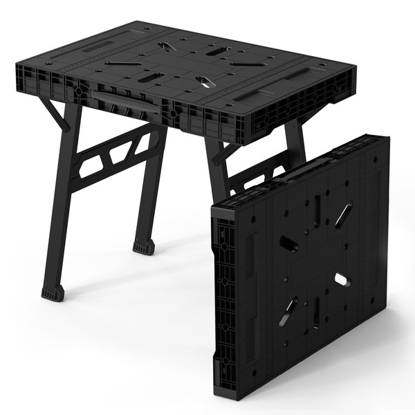 Express Folding Work Table, 2-in-1 Easy Setup Portable Folding Worktable