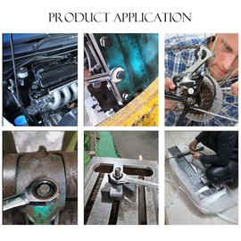 Aoktorkit 2Pcs Metric Tool Ratcheting Wrench Set 13MM,Professional Chrome Vanadium Ratchet Spanner Steel 72 Teeth 12 Point for DIY,Pipeline,Mecchanci Bicycle Repair and Home Maintance