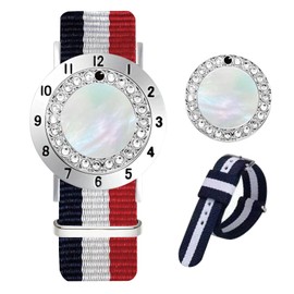 E TRUEE Golf Ball Marker with Golf Stroke Counter Bracelet, Pearl Crystal Ball Marker, Golf Accessories, Golf Gifts, Golf Counters for Women
