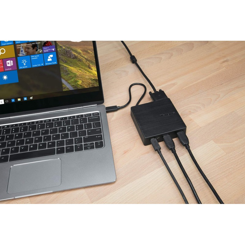 Targus USB-C Universal Alt-Mode D412 Travel Dock, Black (DOCK412EUZ)