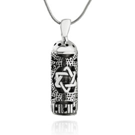 FashionJunkie4Life Sterling Silver Jewish Pendant Necklace for Men and Women, Sterling Silver