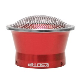 Carburetor Air Filter Clean Velocity Stack 63mm Short Aluminum Housing with SUS304 Mesh for PWK34 36 38 40 42mm TM38 VM38 TX38 Carb Moped Pit Dirt ATV Scooter (Red, 63mm Short)
