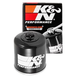 K&N KN-128 Filtro de Aceite para Motocicleta, Alto Rendimiento, Negro