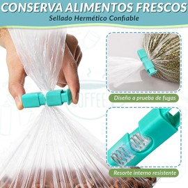 20PCS Clips para Bolsas de Alimentos, Pinzas para Bolsas de Alimentos con Resorte Incorporado, Reutilizables, 4 Colores, Cierre por Presión, Ideal para Pan, Bocadillo, Nuece y Legumbre