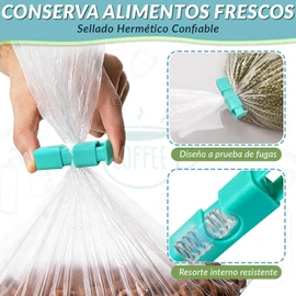 20PCS Clips para Bolsas de Alimentos, Pinzas para Bolsas de Alimentos con Resorte Incorporado, Reutilizables, 4 Colores, Cierre por Presión, Ideal para Pan, Bocadillo, Nuece y Legumbre