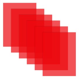 ZoZoMaiy 6 Pieces Lighting Gels Filter, Colored Overlays Light Gels Sheets, Red Transparent Film, Plastic Light Filters Film, for Photo Studio Strobe Flash LED Video Light DJ Light, 29.7x21cm
